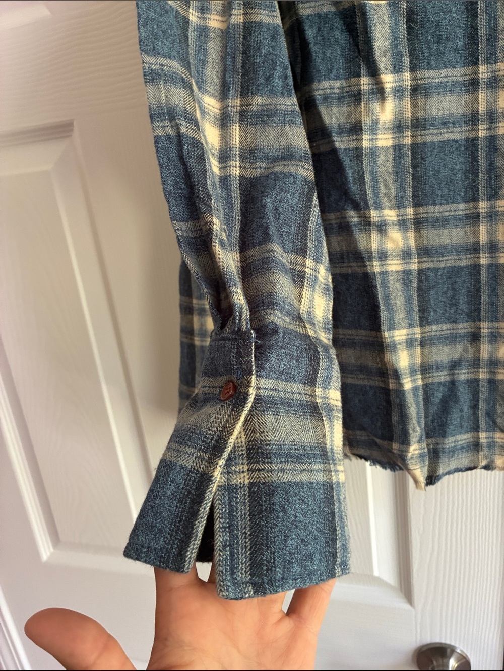 NWT Sabbi THE HORSE POWER FLANNEL SHIRT - BLUE - L - Picture 9 of 10